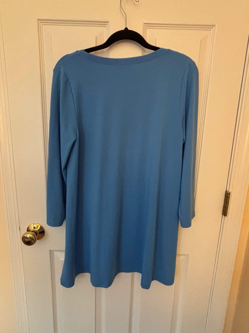 Blue Long-Sleeve A-Line Women’s Tunic Top